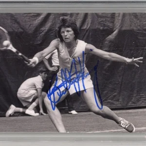BILLIE JEAN KING SIGNED PHOTOGRAPH PSA DNA COA AUTHENTIC AUTOGRAPH WIMBLEDON