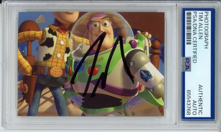 DISNEY TOY STORY BUZZ LIGHTYEAR TIM ALLEN SIGNED PHOTOGRAPH PSA DNA AUTOGRAPH