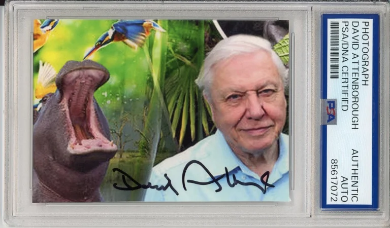 DAVID ATTENBOROUGH SIGNED PHOTOGRAPH AUTOGRAPHED PSA DNA COA Planet Earth Host