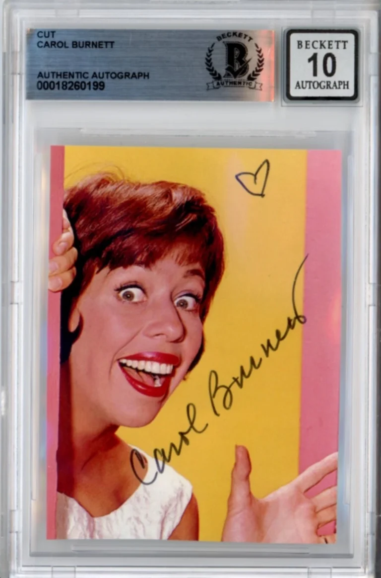 CAROL BURNETT SIGNED SHOW PICTURE PHOTOGRAPH BECKETT BAS PERFECT 10 AUTOGRAPH