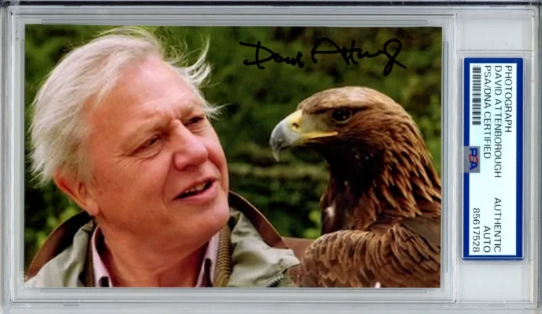 DAVID ATTENBOROUGH SIGNED PHOTOGRAPH EAGLE AUTOGRAPH PSA DNA COA PLANET EARTH