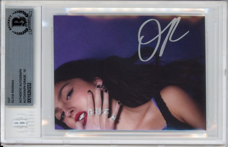 Olivia Rodrigo GUTS Signed Autographed Cover Photograph Beckett BAS 10 PERFECT