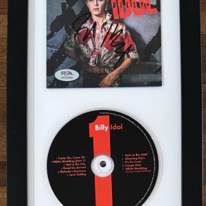 BILLY IDOL FRAMED SIGNED CD COVER PHOTOGRAPH PICTURE CARD AUTOGRAPH PSA DNA COA