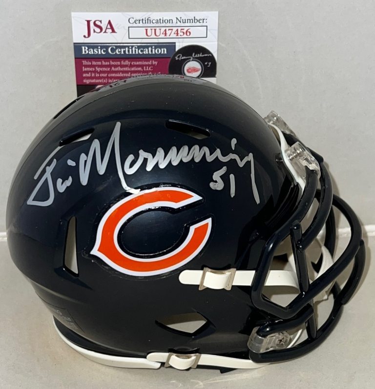 Jim Morrissey signed Chicago Bears Speed mini helmet autographed JSA
