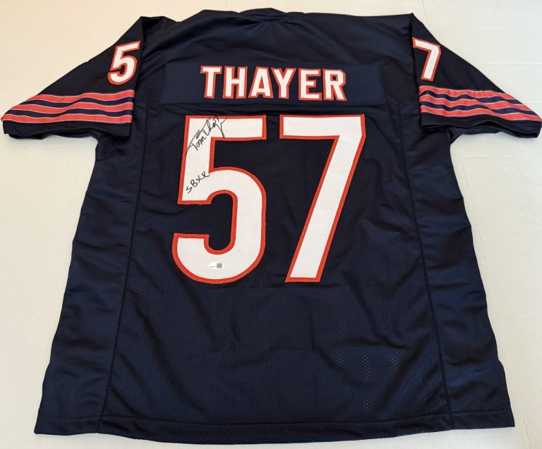Tom Thayer Chicago Bears signed Custom jersey W/ SB XX autographed JSA Witness