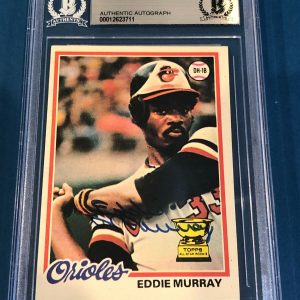 EDDIE MURRAY Signed 1978 TOPPS ROOKIE Card #36 Beckett Authenticated BAS