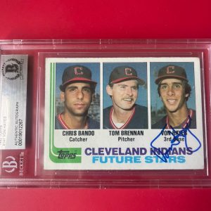 Von Hayes Indians MLB 1982 Topps Rookie Card Signed Auto Beckett BAS COA