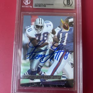 Leon Lett Cowboys 1991 Ultra Card Signed Auto Beckett BAS Slabbed