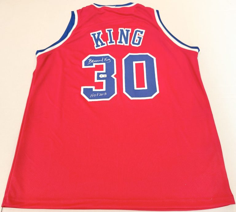 Bernard King Washington Bullets signed Custom jersey W/ HOF Beckett Witnessed