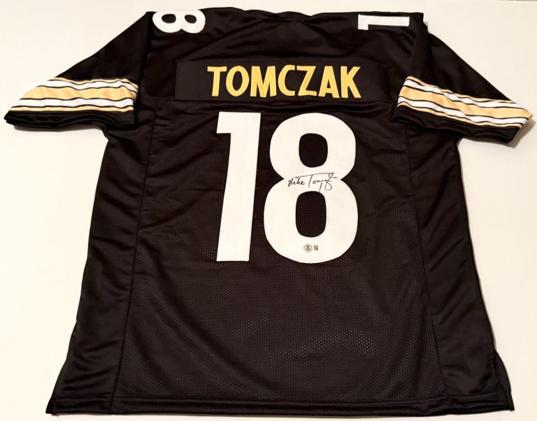 Mike Tomczak Pittsburgh Steelers signed Custom jersey Beckett Witnessed