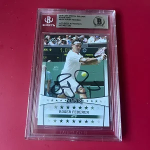 Roger Federer Tennis 2018 Leaf Special Stars Year Card Signed Auto Beckett BAS