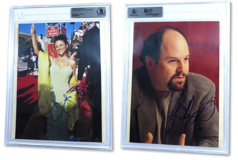 Julia Louis-Dreyfus Jason Alexander Signed Autographed Photograph Seinfeld BAS