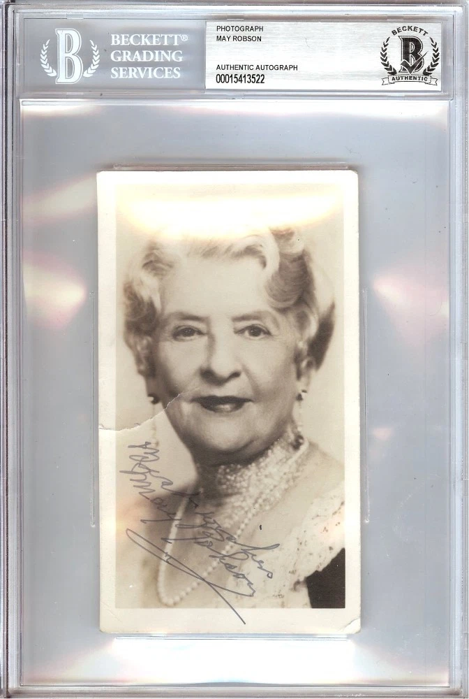 May Robson Signed Autographed Photograph Australian Actress Beckett BAS Encased