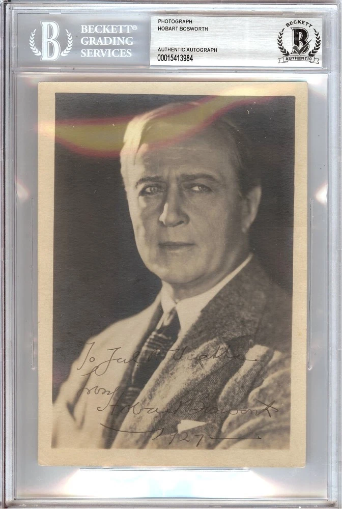 Hobart Bosworth Signed Autographed Photograph Actor Director Beckett BAS Encased