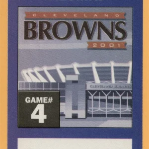 Cleveland Browns 2001 Football ALUMNI Backstage Pass