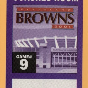 Cleveland Browns 2001 Football COACHES ROOM Backstage Pass