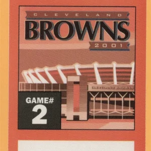 Cleveland Browns 2001 Football Puppy Pound Backstage Pass