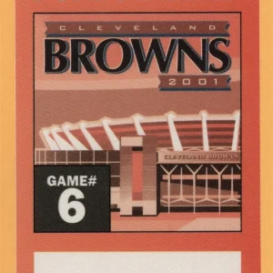 Cleveland Browns 2001 Football Puppy Pound Backstage Pass