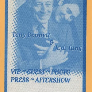 Tony Bennett 2011 K.D. Lang Concert Tour VIP Backstage Pass