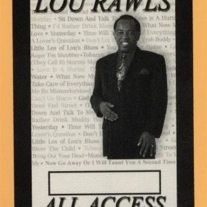 Lou Rawls 1999 Concert Tour ALL ACCESS Backstage Pass