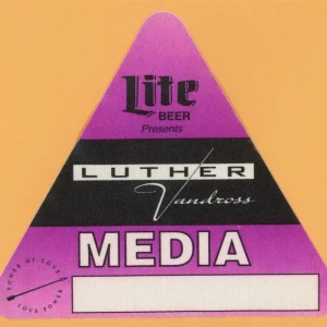 Luther Vandross 1991 Power of Love Concert Tour MEDIA Backstage Pass