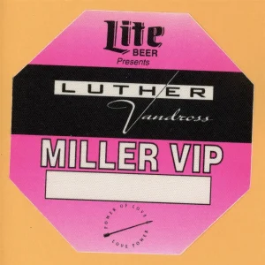 Luther Vandross 1991 Power of Love Concert Tour VIP Backstage Pass