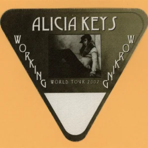 Alicia Keys 2002 Concert Tour WORKING Backstage Pass