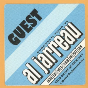 Al Jarreau 1992 Concert Tour GUEST Backstage Pass