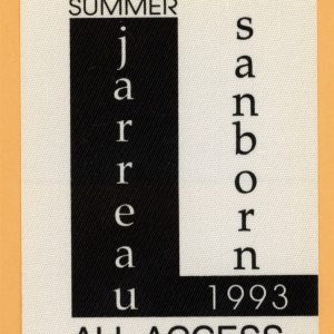 Al Jarreau 1993 Sanborn Concert Tour Backstage Pass