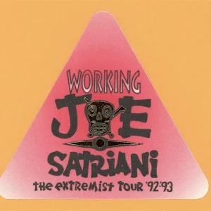 Joe Satriani 1992 Extremist Concert Tour Working Backstage Pass