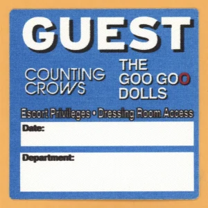 Goo Goo Dolls 2006 Counting Crows Concert Tour GUEST Backstage Pass
