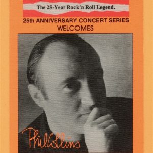 Phil Collins 1990 Genesis Concert Tour Backstage Pass