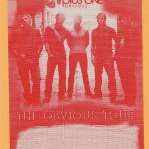 Plus One 2002 The Obvious Concert Tour Backstage Pass