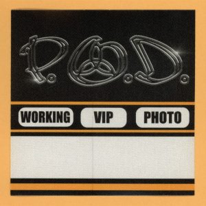 POD 2001 Satellite Concert Tour Backstage Pass