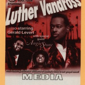 Luther Vandross 2005 w/ Michelle Williams Concert Tour MEDIA Backstage Pass