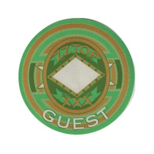 ZZ Top 1999 XXX Concert Tour Guest Backstage Pass