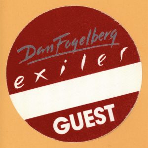 Dan Fogelberg 1988 Exiler Concert Tour GUEST Backstage Pass