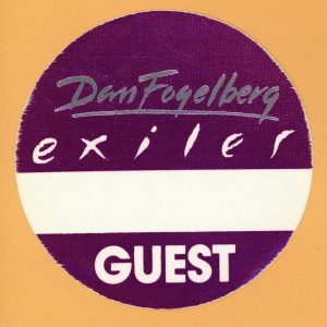 Dan Fogelberg 1988 Exiler Concert Tour GUEST Backstage Pass