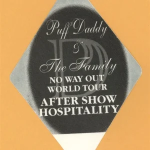 Puff Daddy & Family 1998 No Way Out Concert Tour AFTER SHOW Backstage Pass