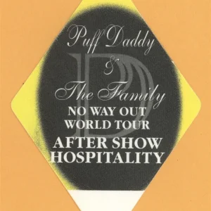 Puff Daddy & Family 1998 No Way Out Concert Tour AFTER SHOW Backstage Pass