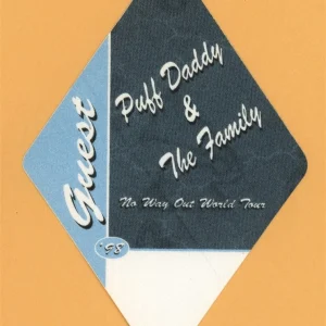 Puff Daddy & Family 1998 No Way Out Concert Tour GUEST Backstage Pass