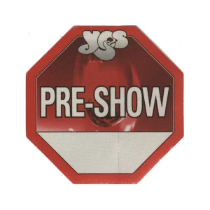 Yes 2001 Magnification Concert Tour Preshow Backstage Pass