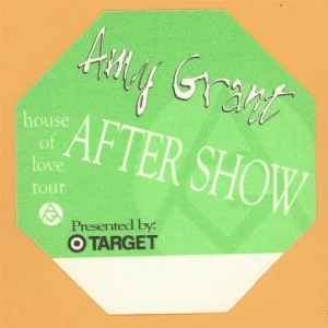 Amy Grant 1994 House of Love Concert Tour AFTER SHOW Backstage Pass