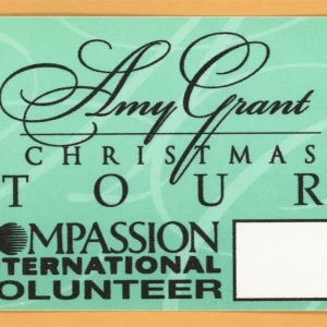 Amy Grant 1997 Christmas Concert Tour VOLUNTEER Backstage Pass