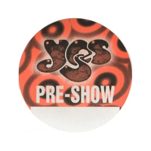 Yes 1997 Open Up Your Eyes Concert Tour Preshow Backstage Pass