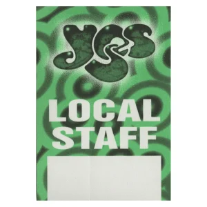 Yes 1997 Open Up Your Eyes Concert Tour Local Staff Backstage Pass