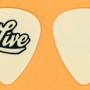 +Live+ Ed Kowalczyk (Tan) Vintage Guitar Pick - 1999 The Distance to Here Tour