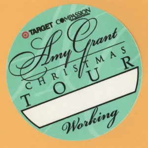 Amy Grant 1997 Christmas Concert Tour WORKING Backstage Pass