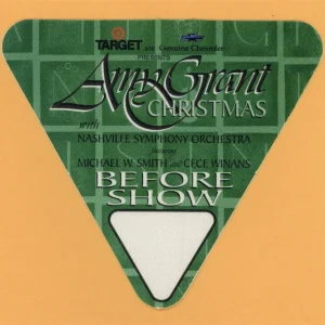 Amy Grant 1998 Christmas Concert Tour BEFORE SHOW Backstage Pass