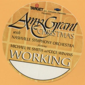 Amy Grant 1998 Christmas Concert Tour WORKING Backstage Pass